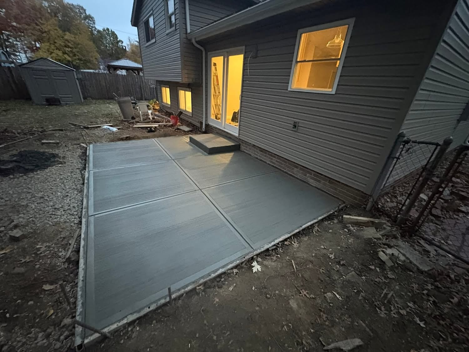 Decorative stamped concrete finish